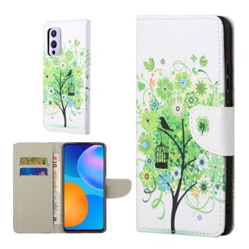 Wonderland OnePlus 9 Pro flip-etui - Grønt Tre