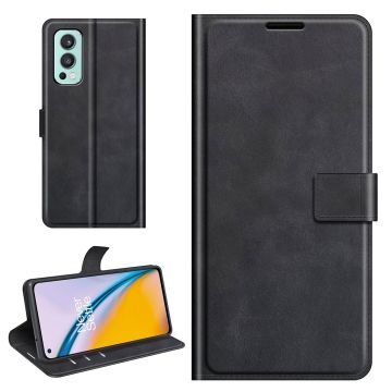 Skinn-etui i lommebok-stil for OnePlus Nord 2 5G - Svart