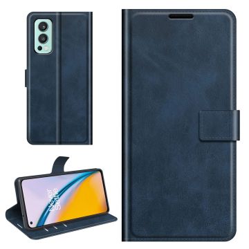 Skinn-etui i lommebok-stil for OnePlus Nord 2 5G - Blå