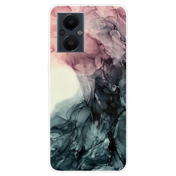 Marble OnePlus Nord N20 5G Etui - Pale Pink og Grønn Klinkekule