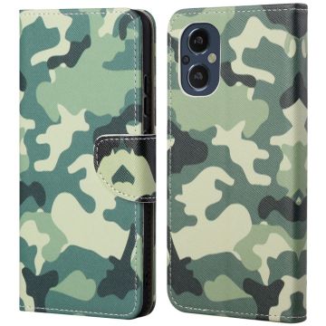 Wonderland OnePlus Nord N20 5G Flippetui - Camouflage