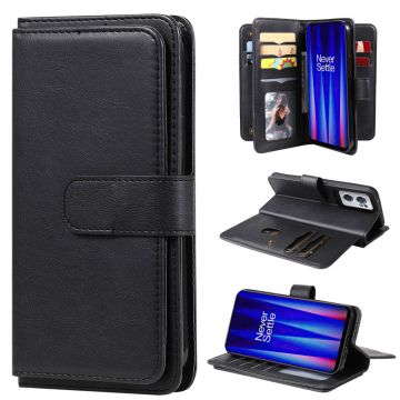 Lommebok-etui med 10 lommeseksjoner for OnePlus Nord CE 2 5G - Svart