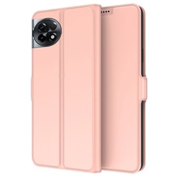 Glatt og tynt premium PU-skinnetui for OnePlus Ace 2 / OnePlus 11R - Rose Gull