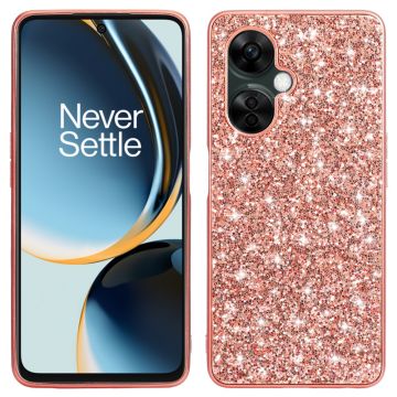 Glitter OnePlus Nord CE 3 Etui - Rose Gull