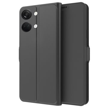 Glatt og tynt premium PU-skinnetui for OnePlus Ace 2V / OnePlus Nord 3 - Svart