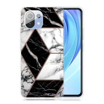 Marble Xiaomi Mi 11 Lite 5G / 11 Lite Etui - Grå / Svart / Hvit