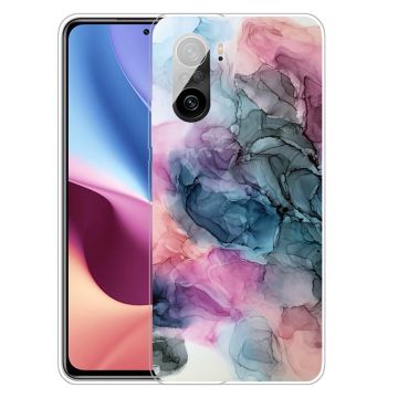 Marmordesign Xiaomi Mi 11i / Xiaomi Redmi K40 Pro Plus / Xiaomi Redmi K40 Pro / Xiaomi Redmi K40 / Xiaomi Poco F3 deksel - Osmose Av Rose Og Grønn