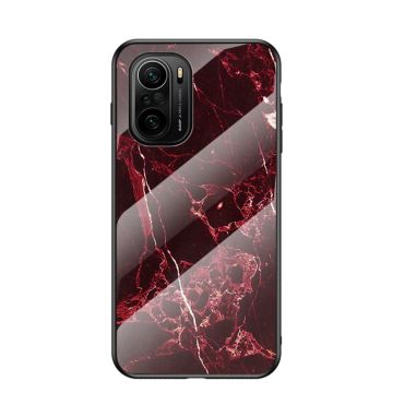 Fantasy Marble Xiaomi Mi 11i / K40 Pro Plus / Poco F3 Deksel - Blood Rød Klinkekule