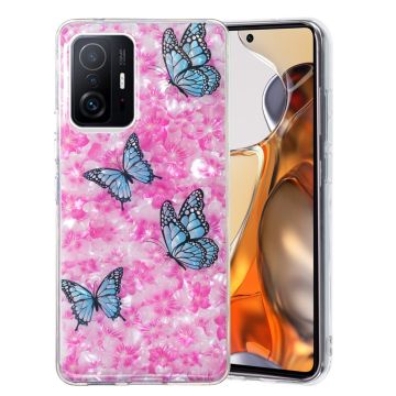 Marble Xiaomi 11T / 11T Pro Etui - Sommerfugl og Blomst