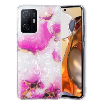 Marble Xiaomi 11T / 11T Pro Etui - Rød Klinkekule