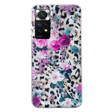 Marble Xiaomi Redmi Note 11S / Note 11 Etui - Leopard og Blomst