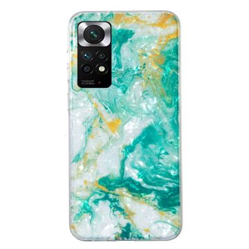 Marble Xiaomi Redmi Note 11S / Note 11 Etui - Grønn Klinkekule