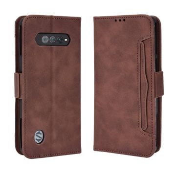 Lommebok-etui i moderne skinn-design Xiaomi Black Shark 5 RS - Brun