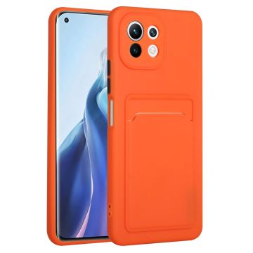 Deksel med Kortholder til Xiaomi 11 Lite 5g Ne / Mi 11 Lite 5g / 11 Lite - Oransje