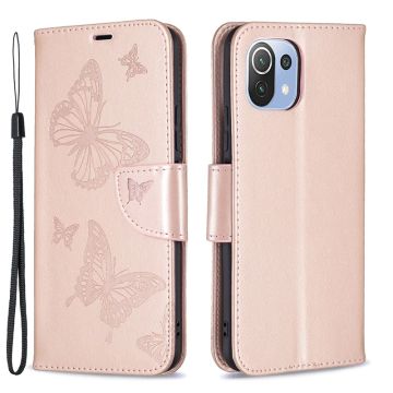 Butterfly Xiaomi 11 Lite 5g Ne / Mi 11 Lite 5g / 11 Lite Flippetui - Gull