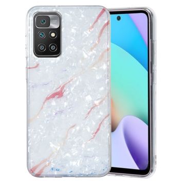 Marble Xiaomi Redmi 10 2022 / Note 11 / 10 Prime / 10 Etui - Hvit Klinkekule