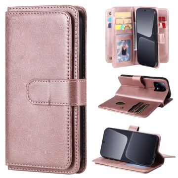 10-slot Lommebok Etui til Xiaomi 13 Pro - Rose Gull