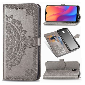 Mandala Xiaomi redmi 8A Flip case - Grå