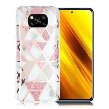 Marble Xiaomi Poco X3 / X3 Nfc Etui - Hvit / Rosa