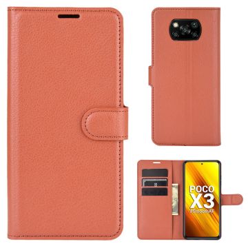 Classic Xiaomi Poco X3 / Poco X3 Nfc Flippetui - Brun