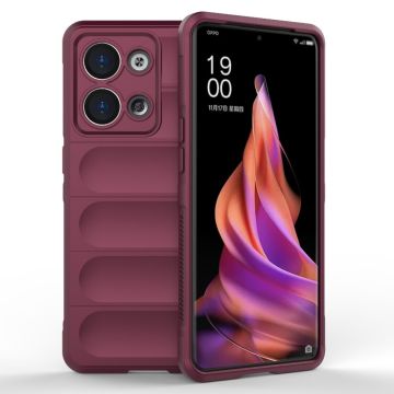 Deksel med mykt grep for Oppo Reno9 Pro - Vinrød