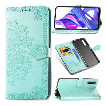 Mandala Honor 9X Pro Flip-etui - Cyan