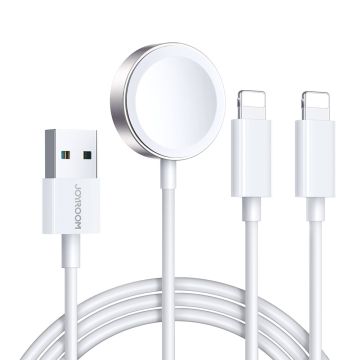 JOYROOM 1,2 mm USB-A 30 W trådløs hurtigladingskabel for trådløs lading til Apple Watch / iPhone / iPad