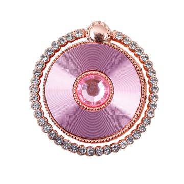 Universal elegant rhinestone dekor telefonringholder - Rosa