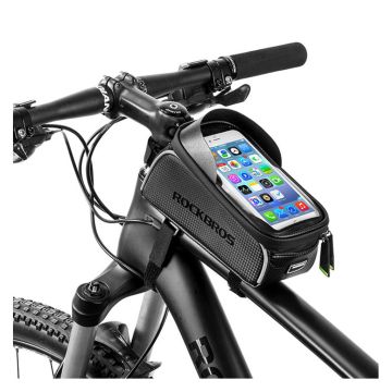 ROCKBROS MTB MTB vanntett sykkel sykkel topprammeveske for 6-tommers smarttelefon