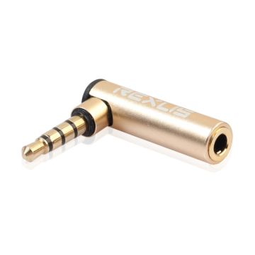 Universal 3.5mm hann til hunn lyd adapter - gull