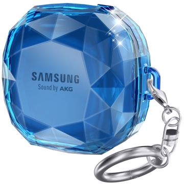 AHASTYLE diamantformet etui for Samsung Galaxy Buds øretelefoner - Gjennomsiktig Blå