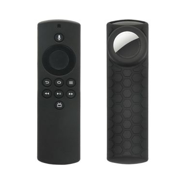 2-i-1 Amazon Fire TV Stick Lite / AirTag-silikondeksel - Svart