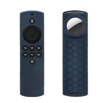 2-i-1 Amazon Fire TV Stick Lite / AirTag-silikondeksel - Marineblå