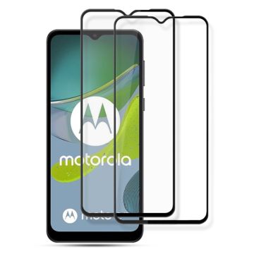 2 stk AMORUS ekstra sterk skjermbeskytter i glass til Motorola Moto E13