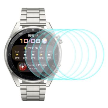 5 stk ENKAY Huawei Watch 3 Pro 9H ultraklar skjermbeskytter i herdet glass