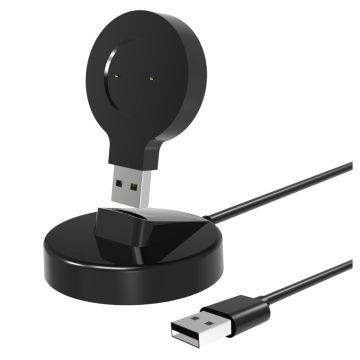 Bærbar mini USB-ladekabel + dockingstasjon for Huawei og Honor-klokke - Svart