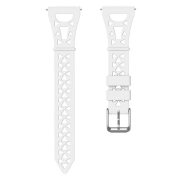 22 mm Universal tower design klokkerem i silikon - Hvit