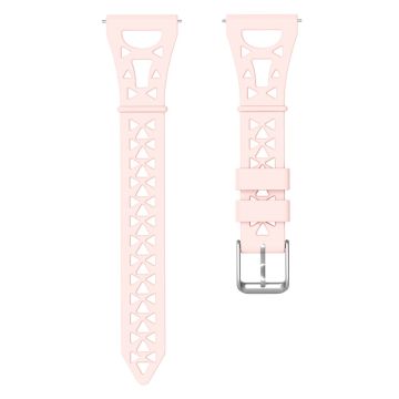 22 mm Universal tower design klokkerem i silikon - Rosa