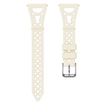 22 mm Universal tower design klokkerem i silikon - Beige