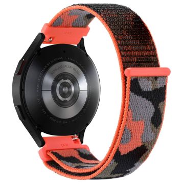 22 mm universal klokkerem i kamuflasjestil i nylon - Oransje