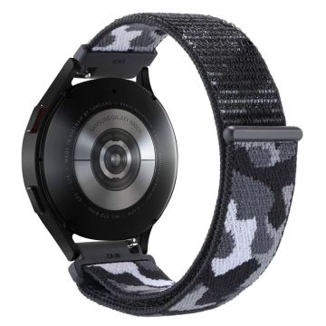 22 mm universal klokkerem i kamuflasjestil i nylon - Svart