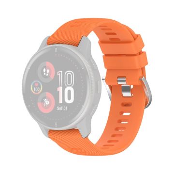 20 mm kryssstripe silikonklokkerem for Samsung- og Garmin-klokker - Oransje