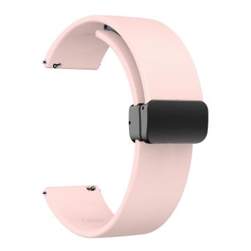 22 mm universal enkel silikonrem med svart spenne - Rosa