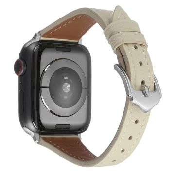 Apple Watch Series 8 (41 mm) klokkerem i ekte skinn - Beige