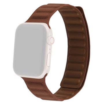 Apple Watch Series 8 (41 mm) klokkerem i ekte skinn - Crimson Cherry