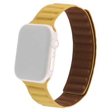 Apple Watch Series 8 (41 mm) klokkerem i ekte skinn - Gul