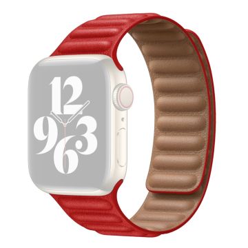 Urrem i ekte lær til Apple Watch Series 8 (41 mm) - Rød