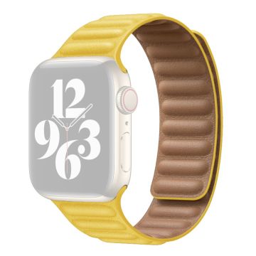 Urrem i ekte lær til Apple Watch Series 8 (41 mm) - Oransje Sitrongul