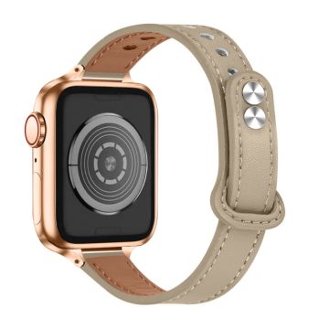 Apple Watch Series 8 (41 mm) klokkerem i ekte okseskinn - Melkete Brun