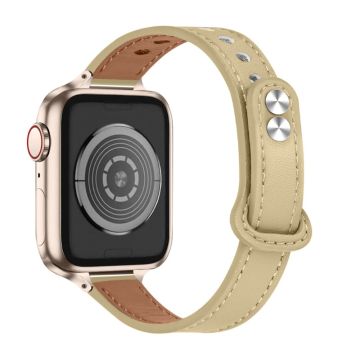 Apple Watch Series 8 (41 mm) klokkerem i ekte skinn - Lys Aprikos